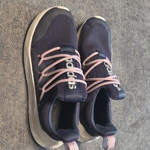 Adidas Blue and Pink Sneakers with Chunky White Sole